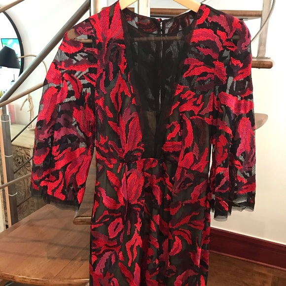 BCBG Yasmyn Embroidered Long Sleeve Dress - Picture 6 of 14